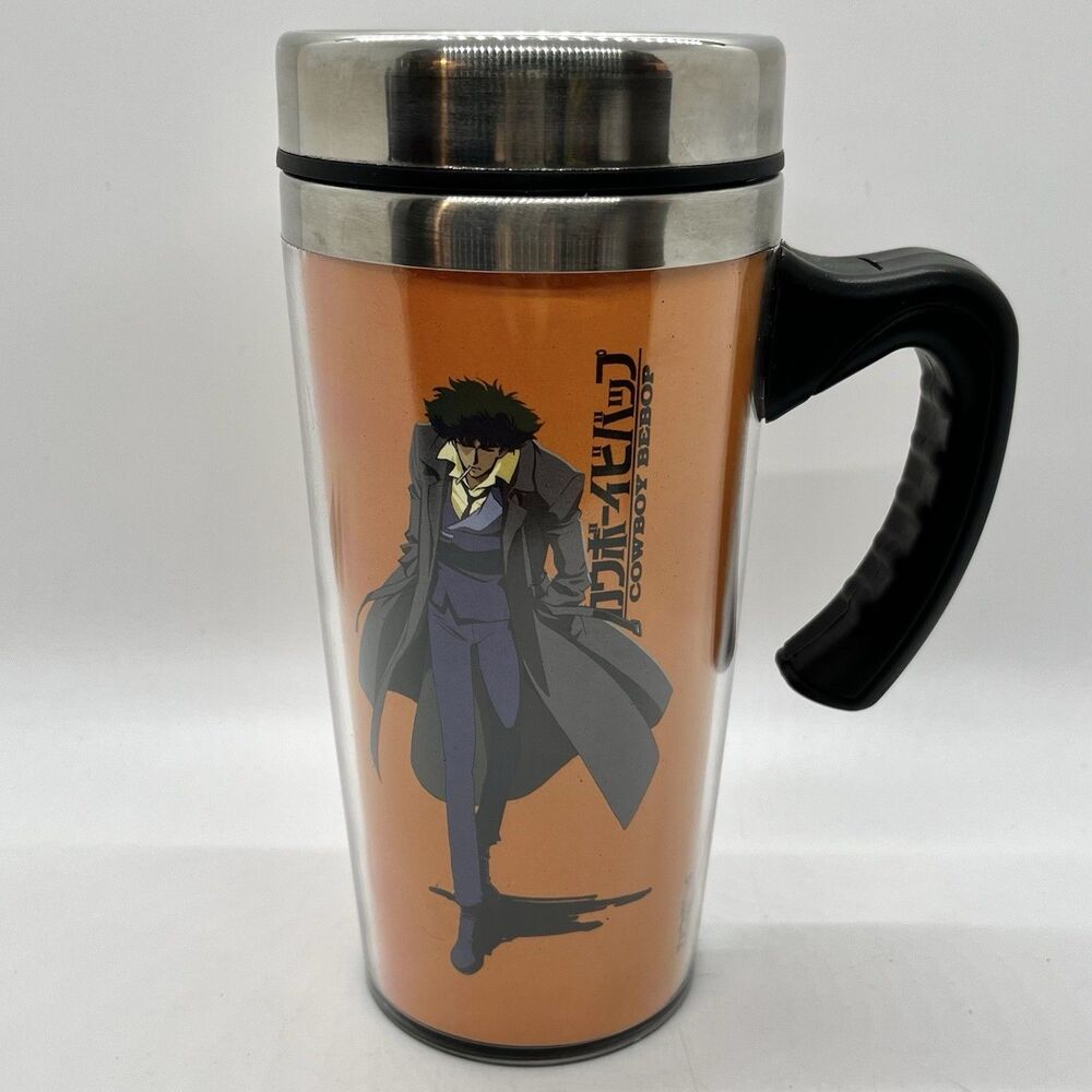 Cowboy Bebop Spike Spiegel Thermal Handled Travel Mug Anime Space Cowboy